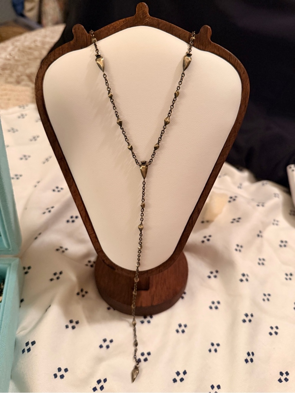 Kendra Scott Antique Gold Lariat Necklace